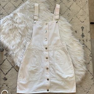 ASOS DESIGN WHITE OVERALL DRESS